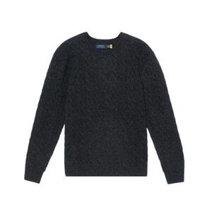 POLO RALPH LAUREN Washable Cashmere Crewneck Sweater Polo Granite sz XL